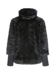 Women's short fur coat with stand-up collar FUTDF-0082-5501(Z21)-04