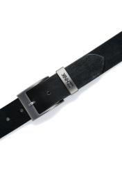 Skórzany czarny pasek męski PASMS-0127C-98(Z24)-03