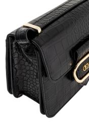 Czarna mała torebka damska croco TOREC-1009-97(W25)-07