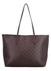 Sygnowana torebka damska shopper TOREC-1299-1P(Z26), widok produktu z tyłu na białym tle.