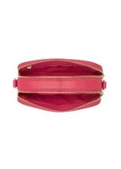 Fuksjowa mała torebka damska TOREC-1172-5E(W26)- widok produktu z góry, na białym tle. 