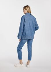 Jeansowa kurtka damska oversize KURDT-0568-69(W25)-07