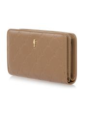 Beżowy portfel damski z monogramem POREC-0348-81(Z23)