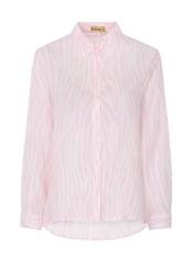 Różowa koszula damska KOSDT-0095-34(W22)