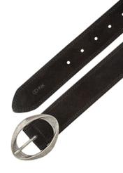 Black Suede Women's Belt PASDS-0318-99(Z24)-03