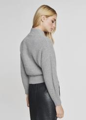 Grey tied sweater for women SWEDT-0147-91(Z21)-03