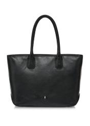 Black leather shopper bag TORES-1067-99(Z24)-02