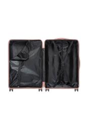 Duża walizka na kółkach WALPP-0024-5B-28(W26), widok produktu od środka na białym tle.