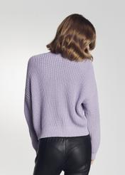 Liliowy sweter rozpinany damski KARDT-0024-75(Z21)-04