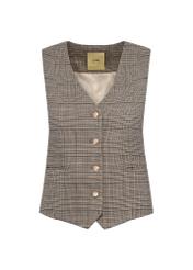 Women's checkered vest KAMDT-0027-89(Z24)-01