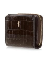 Mały brązowy portfel damski croco POREC-0352-90(Z23)