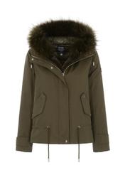 Puchowa parka damska z podpinką KURDT-0337-51(Z21)-04