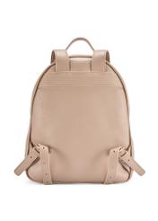 Beżowy damski średni plecak TOREC-0920-1D(W26), widok produktu od tyłu na białym tle.