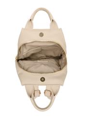 Kremowy plecak damski z imitacji skóry TOREC-0923-12(W24)