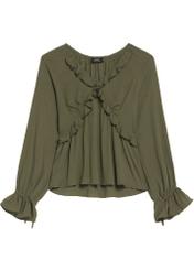 Bluzka damska w kolorze khaki BLUDT-0194-55(Z25)