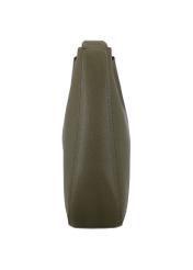 Zielona torebka damska hobo TOREC-1257-8B(Z26). Widok produktu od boku na białym tle. 