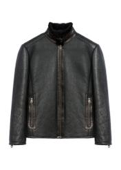 Kożuch męski KOZMS-0001-1161(Z25), widok produktu od przodu na białym tle.