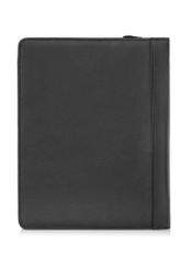 Czarna skórzana aktówka męska TORMS-0410R-9I(W26), widok produktu z tyłu na białym tle.