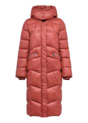 Red long women's winter jacket  KURDT-0530-85(Z24)-05