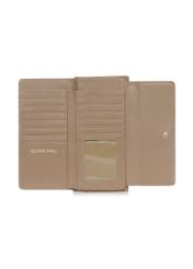 Duży beżowy portfel damski z tłoczeniem POREC-0347-81(Z23)