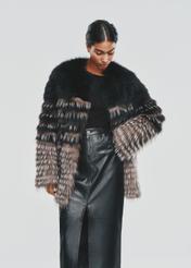 Black natural women's fur coat FUTDF-0109-4164(Z24) pic. 3