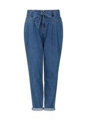 Granatowe spodnie mom jeans damskie SPODT-0055-69(W21)