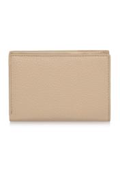 Skórzany beżowy portfel damski z ochroną RFID PORES-0805RFID-82(W24)