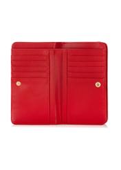 Czerwony portfel damski z logo POREC-0362-42(W24)