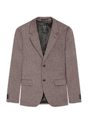 Bordowa marynarka męska MARMT-0021-49(Z25), widok produktu od przodu na białym tle.