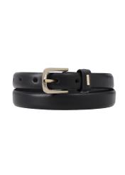 Czarny skórzany pasek damski PASDS-0300-99(Z26)