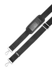 Czarna torba podróżna TORMS-0470-99(Z25), widok pasków produktu na białym tle.