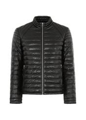 Skórzana kurtka męska w stylu puchówki KURMS-0247-5480(Z21)-01