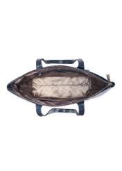 Damska granatowa torebka shopper skórzana TORES-0939F-7D(W26)