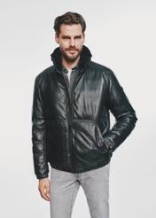 Black men's winter leather jacket KURMS-0202-5554(Z24) pic. 3