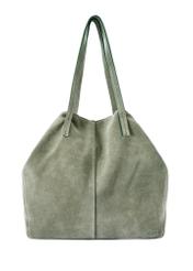 Skórzana szałwiowa torebka damska TORES-1252-8F(W26) - widok produktu z przodu, na białym tle. 