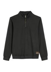 Czarna bawełniana bluza męska BLZMT-0077-99(W26) - widok produktu z przodu, na białym tle.