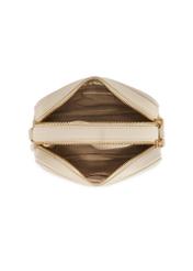 Kremowa średnia torebka damska TOREC-1121-0B(W26), widok produktu z góry na białym tle.