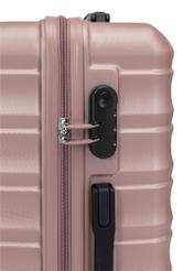 Walizka mała na kółkach WALAB-0081-5X-19(W26), widok zamka produktu na białym tle.