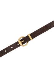 Brown leather women's belt 2in1 PASDS-0314-89(Z24)