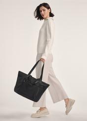 Czarna duża torebka shopper TOREN-0325-99(Z25)
