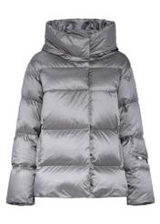 Szara puchowa kurtka damska KURDT-0585-91(Z25)