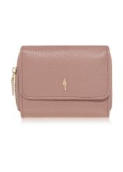 Mały różowy skórzany portfel damski PORES-0802A-31(W23)-01