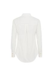 Biała luźna koszula damska KOSDT-0071-11(W22)