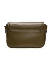 Mała torebka damska khaki TOREC-1249-8D(Z26), widok produktu  z tyłu na jasnym tle.