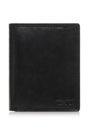 Czarny skórzany portfel męski PORMS-0464A-99(W23)