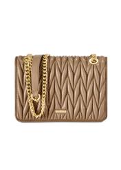 Beżowa torebka damska z łańcuszkiem TOREC-1102-24(Z25)