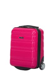 Walizka kabinowa na kółkach WALPC-0012-5E-16(W26), widok produktu skosem na białym tle.