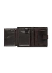 Skórzany zapinany brązowy portfel męski PORMS-0605-89(W24)