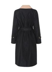 Dwurzędowy płaszcz damski z paskiem KURDT-0368-98(W23)