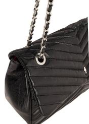 Black patent leather women's handbag TORES-1045-99(Z24)-05